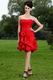 Affordable Short Scarlet Red Girls Graduation Dress