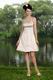 Spaghetti Straps Champagne Short Prom Dress By Designer