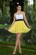 Sweetheart White And Yellow Chiffon Graduation Dress