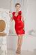 Halter Top Neck Scarlet Red Stain 2014 Graduation Dress