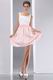 Terse Square White And Pink High School Graduation Dress