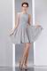 Simple Scoop Light Gray Short Graduation Dress Under $100