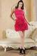 Classic Jewel Neck Dark Red Graduation Party Dress