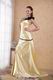 Golden Floor-length One Shoulder Side Split Evening Dress