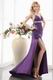 Sexy High Split Purple 2014 New Arrival Evening Dress