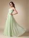 Long Chiffon Apple Green Dress For Bridesmaid Wear 2014