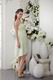 Strapless Knee-length Apple Green Chiffon Bridesmaid Dress