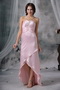 Pink Straps V Halter High-low Prom Dress For Discount Short and Long Skirt