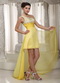 Canary Yellow One Shoulder High-low Top 10 Prom Dresses Short and Long Skirt