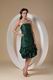 Knee-length Dark Green Woman In Homecoming Dress