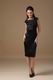 Scoop Neckline Layers Bodice Black Homecoming Dress