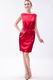 Classical Scoop Column Wine Red Homecoming Dress