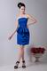 Strapless Knee Length Royal Blue Junior Homecoming Dress