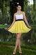Cute White And Yellow Chiffon Homecoming Dress Under 100
