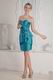 Simple Sweetheart Teal Stain Bridal Jr Homecoming Dress