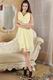 Beautiful V-Neck Moon Yellow Chiffon Homecoming Dress