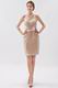 Sweetheart Champagne Homecoming Dress With Pink Flower