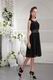 Scoop Knee-length Black Chiffon Homecoming Dress On Sale