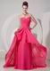 Ruched Sweetheart Hot Pink Chiffon 2013 Top Designer Prom Dress