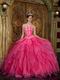 Gorgeous Strapless Hot Pink Quinceanera Dress For Cheap