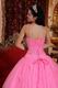 Lovely Pink Floor Length Ball Dress To Winter Quinceanera