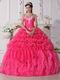 Elegant Hot Pink Quinceanera Party Dress Under 200 Pounds