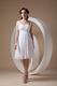 Beaded Other Side Zipper White Chiffon Short Prom Party Dress