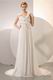 Modest V-Neck Flowers Sequin Ruched Wedding Party Dress
