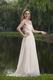 Strapless Floor Length Cream Chiffon Beaded New Prom Dress