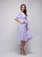 Half Sleeves Short Lavender Chiffon Bridal Mother Dress