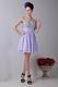 Spaghetti Straps Coloured Diamond Lavender Graduation Dress