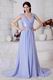 Not Expensive A-line Long Lavender Chiffon Skirt Prom Dress