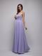 Strapless Lavender Chiffon Floor Length Evening Dress