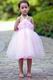 Lovely Halter Flowers Pink Net Toddler Flower Girl Dress