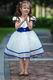 Vintage Scoop Short Sleeves Belt Organza Flower Girl Dresses On Sale