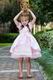 Low Price Scoop Appliques Bow Beading Pink Dress For Infant Flower Girl