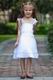 Vintage Straps A-line White Organza Flower Girl Dress For Sale