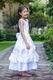 Affordable Scoop Flowers Belt Bow Ivory Flower Girl Dress Website