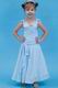 Lovely Straps Bow Ruched A-line Baby Blue First Communion Dress