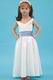 Beautiful V-Neck Belt Flower A Line White Stain Flower Girl Dress