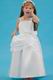 Hot Sell Spaghetti Straps Bow Ivory Taffeta Flower Girl Dress