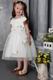 White A-line Square Tea-length Tulle Flower Girl Dress Online