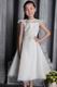 Princess Bateau Tea-length Tulle Lace Flower Girl Dress