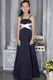 Spaghetti Straps Navy Blue Column Floor-length Flower Girl Dress