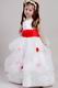 White Scoop Floor Length Toddler Flower Girl Dress With Bowknot