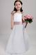 Floor Length A-line Silhouette Flower Girl Dress With Belt