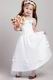 Square Neckline A-line Silhouette Flower Girl Dress With Flower Decorate