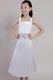 White and Gray A-line Straps Floor Length Bowknot Flower Girl Dress