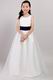 White A-line Scoop Floor-length Organza Belt Little Girl Dress