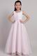 Square Neckline Floor Length Pink Dresses For Flower Girl